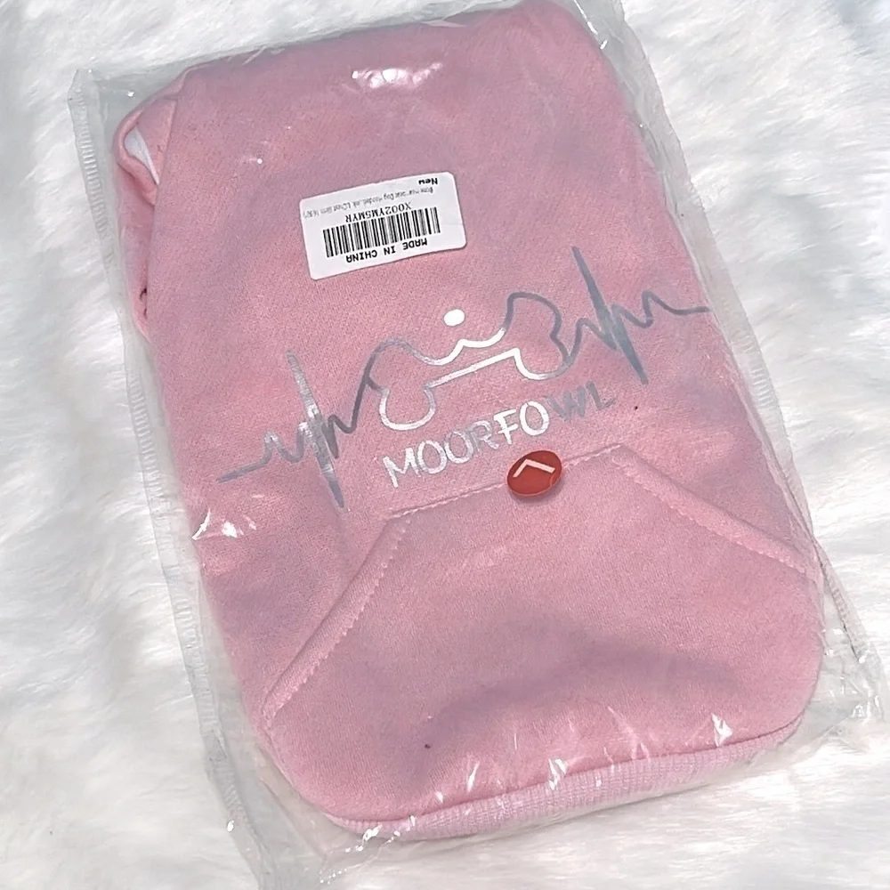 Pink Bone Heartbeat Pet Hoodie Small Dog Cat Pullover Sweatshirt with Pocket